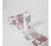 Lovely Kids Cenefas Adhesivas Para Los Niños Cute Bears 5.00 m x 0.155 m Blanco, Gris Claro, Gris, Rosa, Fabricado en Alemania de A.S. Création 403739