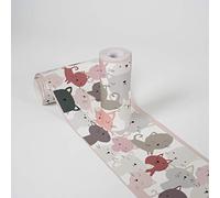Lovely Kids Cenefas Adhesivas Para Los Niños Little Cats 5.00 m x 0.155 m Rosa Gris Blanco Fabricado en Alemania de A.S. Création 403741