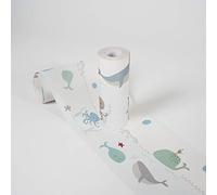 Lovely Kids Cenefas Adhesivas Para Los Niños Ocean Party 5.00 m x 0.155 m Azul Gris Blanco Fabricado en Alemania de A.S. Création 403759