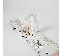 Lovely Kids Cenefas Adhesivas Para Los Niños Safari Friends 5.00 m x 0.155 m De Colores Amarillo Crema Fabricado en Alemania de A.S. Création 403756