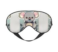 Lovely Koala - Máscara de ojos de doble cara, con correa ajustable, cubierta de sombra para dormir, bloquea la luz