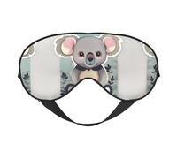 Lovely Koala - Máscara de ojos de doble cara, con correa ajustable, cubierta de sombra para dormir, bloquea la luz
