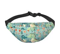 Lovely Little Dinosaur - Riñonera grande para bebé, bolsa cruzada de viaje, adecuada para disfrutar de deportes, correr, ciclismo, viajes, pesca