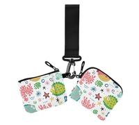 Lovely Marine Life Hawaiian Fish - Funda para tarjetas de visita, delgada y plana, organizador de dinero con bolsillo con cremallera para damas, 2 unidades