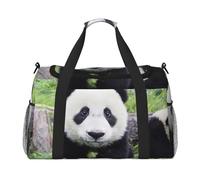 Lovely Panda Walking On The Grassland - Bolsa de viaje grande, plegable, impermeable, bolsa de noche, playa, natación, piscina, deportes, gimnasio