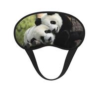 Lovely Pandas - Máscara de ojos estampada con borde negro, con buen efecto de sombreado, es una opción ideal para viajes, meditación, etc