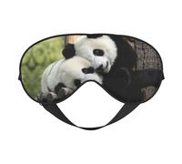 Lovely Pandas - Máscara de ojos opaca suave de doble cara para relajación, presión cero