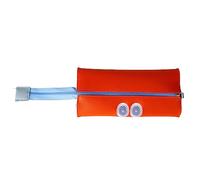 Lovely Pencil Case PU Leather Pen Bag Waterproof Multipurpose Storage with Smooth Zipper Press Stud Design for Junior High School Students School Supplies (Pink)