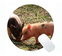 Lovely Pig Anti Slip Comfort Gaming Round Mouse Pad, Animales Divertido Cute Piggy Gaming Round Mouse Pad