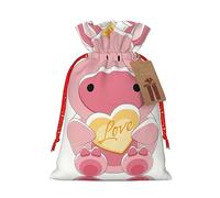 Lovely Pig - Bolsas de regalo rústicas de arpillera, bolsas de regalo de tela para Navidad, perfectas para cualquier ocasión