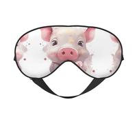 Lovely Pig - Máscara de ojos opaca suave de doble cara para relajación, presión cero