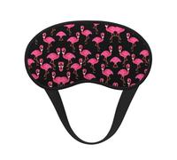 Lovely Pink Flamencos Print Sleep Solution - Máscara opaca para dormir con orejeras - Viajes Yoga Meditación