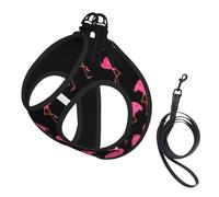 Lovely Pink Flamingos Print Pet Supplies - Arnés ajustable de malla transpirable flexible para perros pequeños y medianos, S-L