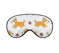 Lovely Puppy Dog Sleep Masks Eye Cover Blackout con correa elástica ajustable Night Blindfold para Mujeres Hombres Yoga Travel Nap