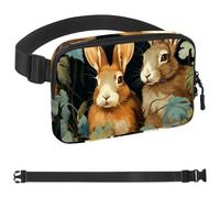 Lovely Rabbits-102 - Riñonera de estilo unisex: riñoneras de moda, bolsas cruzadas deportivas delgadas a la moda para correr, senderismo, senderismo, mujer, hombre, multicolor, 4 x 23 x 15 cm,