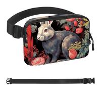 Lovely Rabbits-108 - Riñonera de estilo unisex: riñoneras de moda, bolsas cruzadas deportivas delgadas a la moda para correr, senderismo, senderismo, mujer, hombre, multicolor, 4 x 23 x 15 cm,