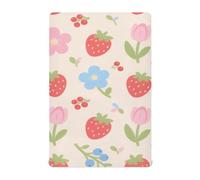 Lovely Red Strawberry Flowers - Funda de colchón para cuna, color neutro, 52 x 28 pulgadas, sábanas para recien nacido