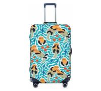 Lovely Sea Otters - Fundas protectoras elásticas para equipaje de viaje, 45,7 a 81,3 cm, Negro, L