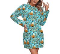 Lovely Sea Otters - Suéteres de manga larga para mujer, estilo casual, cuello redondo, Estilo-9, L