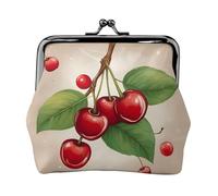 Lovely Sweet Red Cherry 1 - Kit de viaje pequeño con estampado de cerezas rojas, bolsa compacta para aventuras de camping y viajes de pesca, Negro -, Talla única, Art Deco
