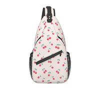Lovely Sweet Red Cherry HD Japanese Red Carp Fish Sling Bag, Mochila de Hombro Paquete de Pecho Causal Crossbody Daypack para Mujeres Hombres Senderismo Viajes