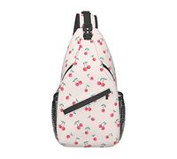 Lovely Sweet Red Cherry Ocean Dolphin Looking At You Crossbody Bag, Sling Chest Cross Body Bag para Hombres y Mujeres, Utilizado para el Ocio y los Viajes