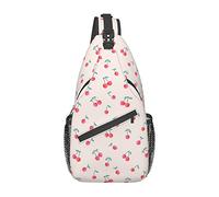 Lovely Sweet Red Cherry Personaje de Dibujos Animados Strawberry Crossbody Bag, Hombres y Mujeres Sling Chest Cross Body Bag, Utilizado para el Ocio y los Viajes