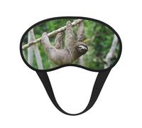 Lovely Tree Sloths - Máscara de ojos con borde negro, con buen efecto de sombreado, es una opción ideal para viajes, meditación, etc