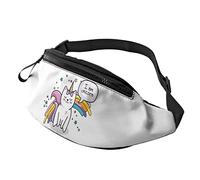 Lovely Unicorn Cat with Smile Fanny Pack Sport Casual Riñonera para Mujeres Hombres de Moda