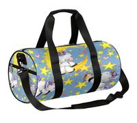 Lovely Unicorn Moon - Bolsa de deporte para gimnasio, bolsa de deporte ligera para el hombro, bolsa de viaje para hombres y mujeres (unicornio de dibujos animados), Bonita luna de unicornio, 17.6(L) x