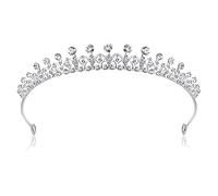 Lovelyshop Cinta en forma de cristal princesa aleación Tiara para mujer joven en fiesta boda
