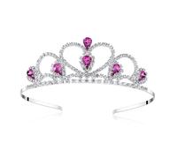 Lovelyshop Purple Gems Rhinestone Tiara for Little Kid Big Kid Prom Birthday Prinecess Crown