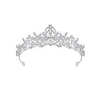 Lovelyshop Tiara de aleación brillante para mujeres más jóvenes en bodas, fiestas de quinceañera, M, Metal