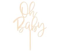 LOVENJOY Oh Baby - Decoración para tartas de baby boy girl shower, madera rústica