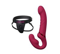 LOVENSE Lapis Set Completo Strapless Strap-on - Vibrador Doble Punto G con Arnés para Parejas, Juguete Pegging Controlable por App de Silicona Médica, 3 Motores, Impermeable