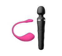 LOVENSE Lush 2 Vibrador de Punto G para Mujeres y Parejas + LOVENSE Domi 2 Masajeador Varita para Mujeres y Hombres, Vibraciones Potentes Personalizables, Juego en Pareja