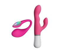 LOVENSE Lush 4 Vibrador Portátil de Punto G con Luz LED Juguetes Sexuales para Adultos + LOVENSE Nora Vibrador Rabbit con Motor Dual Estimulador de Clítoris Dildo Masajeador para Parejas