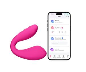Lovense Vibrador del punto G controlado por la aplicación Lovense Quake - Rosa