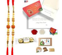 LoveNspire Rakhi para hermano, Rudraksh, Rakhi, Raksha Bandhan, regalo para tu hermano, tradicional Ferrero Rocher/Ghirardelli/Kitkat Rakhi, pulsera de regalo para hermano, hermana Bhabhi
