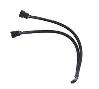 LovePlz 27cm 4Pin PWM Splitter Adaptador Cable De Alimentación para Computadora CPU Case Cooler Fan Fácil De Usar Negro