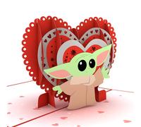 Lovepop Star Wars? El mandaloriano? The Child: Valentine's Way Pop Up Card - Tarjeta 3D Tarjetas de San Valentn Tarjeta de romance Tarjeta para la t