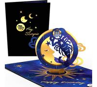 Lovepop® Tarjeta de cumpleaños especial con el signo del zodiaco Escorpio, tarjeta 3D para cumpleaños con sobre premium y compartimento para ocultar, excepcional tarjeta plegable para los fans de