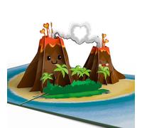 Lovepop Tarjeta desplegable diaria para ella, él, niñas, niños - Tarjetas de felicitación de amor 3D - I Lava You - 5 x 7 pulgadas - Tarjeta de notas en blanco y sobre incluidos