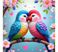 Lover Birds Jigsaw Puzzle 70 Pieces 45x45cm/18x18inch, Difficult Jigsaw Puzzles for Adults 70, Beautiful Art Work, Great Festive Puzzle Gift for Men/Women