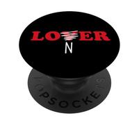 Lover Loner Broken Heart Graphic - Dark Humor Relationship PopSockets PopGrip Adhesivo