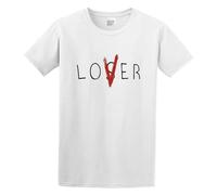 Lover Or Loser Printed Letters Men's T-Shirt Unisex White Cotton Hip Hop Print tee Shirts XL