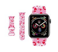 Lover Sweet - Correas de reloj con patrón de San Valentín compatibles con Apple Watch de 38 mm, 40 mm, 41 mm, M/L, correa de silicona suave transpirable para niñas y mujeres, iWatch SE y Series 8, 7