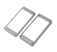 Lovermusic - 2 anillos de montaje curvados para puente de guitarra y cuello, diseño de humbucker, plateado