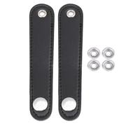 Lovermusic - 2 correas para acordeón de graves (14 x 2,5 cm, piel sintética), color negro