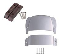 Lovermusic 2 Pieces Rosewood Hole Pitch 1.26inch Bass Guitar Thumb Rest & Chrome Pickup Bridge Cover Kit for Electric Guitar